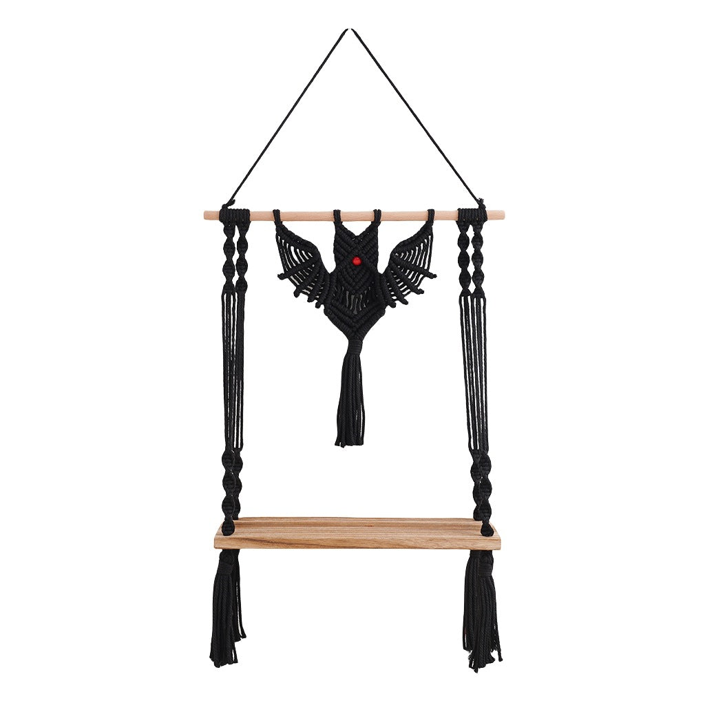 Macramé Wall Hanging Shelf with Bohemian Design Bowlift