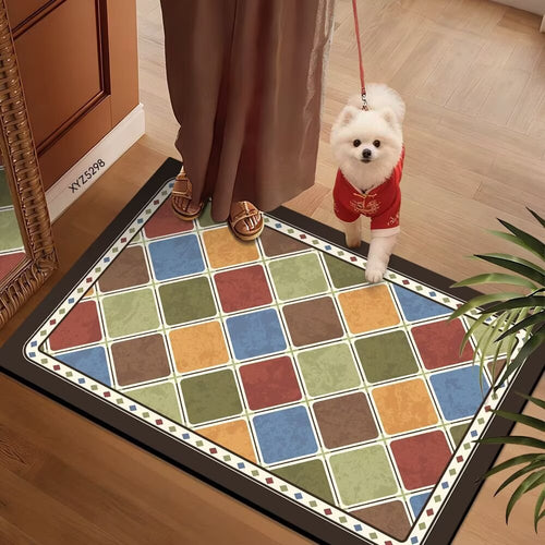 Colorful Patterned Floor Mat Bowlift