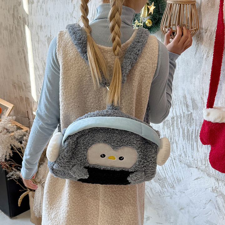 Plush Bag in Penguin Design Bowlift