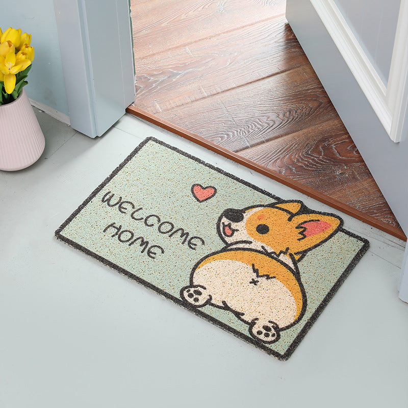 Decorative Coir Cat-Shaped Welcome Doormat With Non-Slip Pvc Backing And Weather-Resistant Fibers