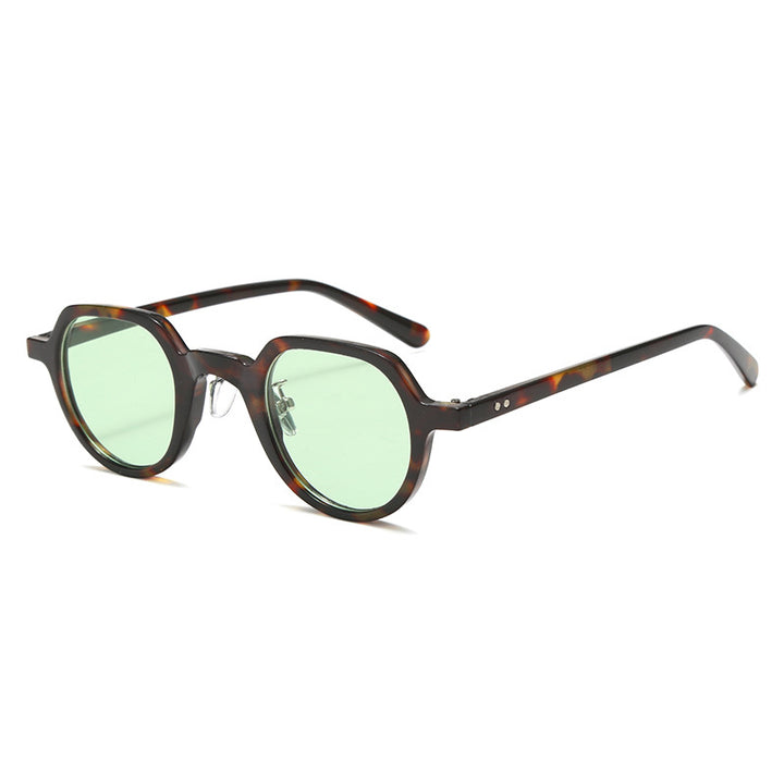 Women's round sunglasses with modern plastic frame and UV protection Bowlift