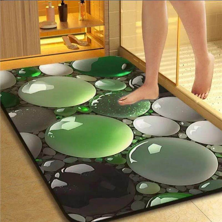 Natural Stone Patterned Bath Mat Bowlift
