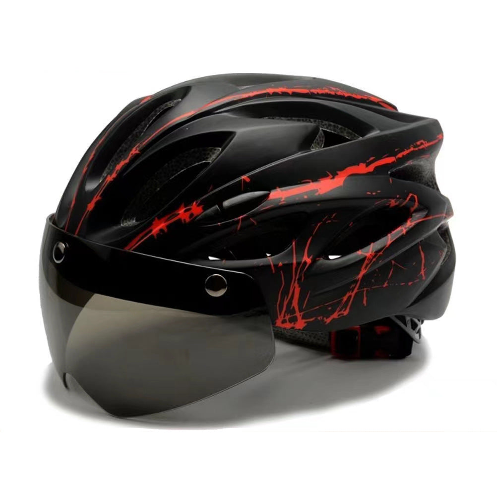 Bicycle helmet with integrated sun visor and optimal ventilation Bowlift