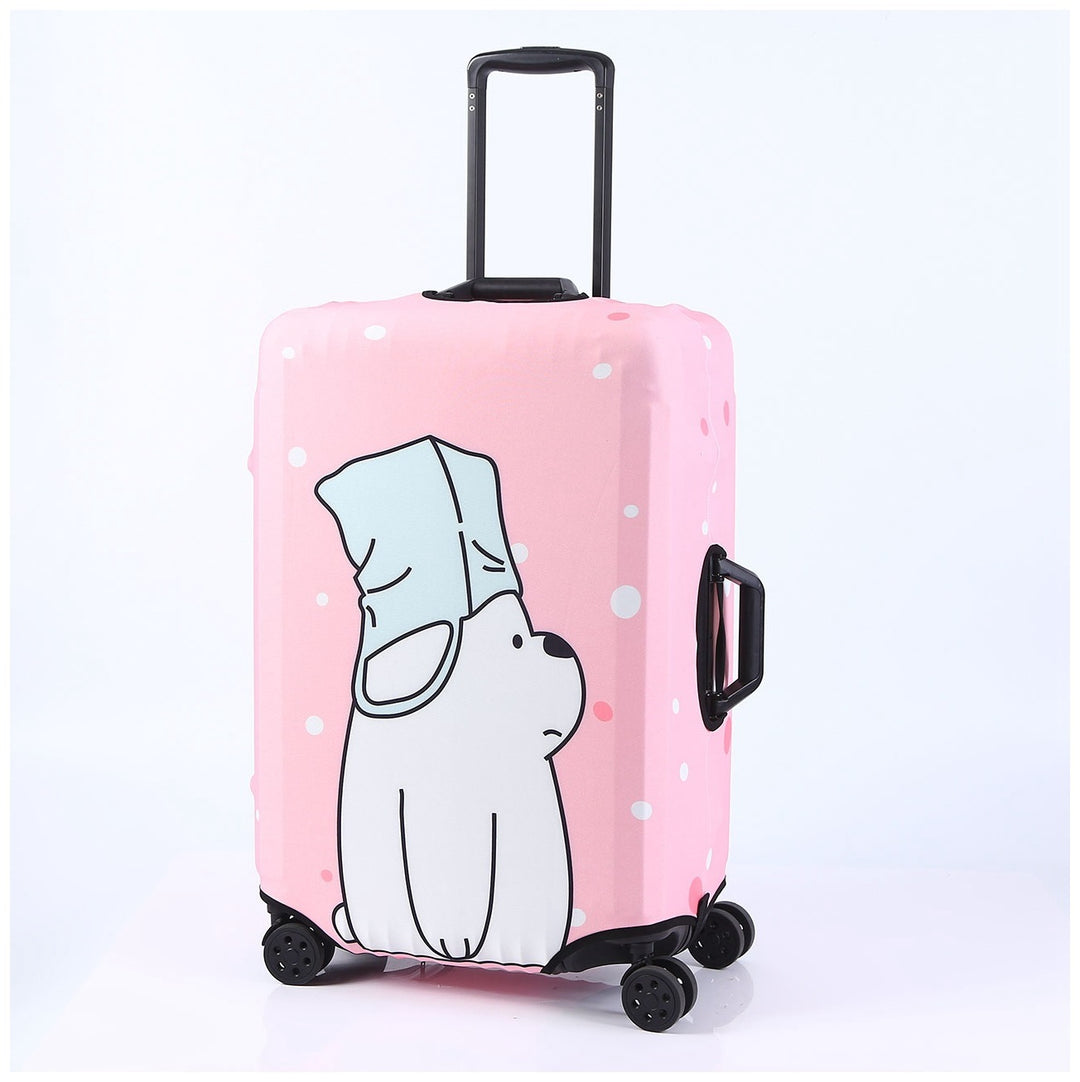 Tropical Leaf Print Hard Shell Luggage Bowlift