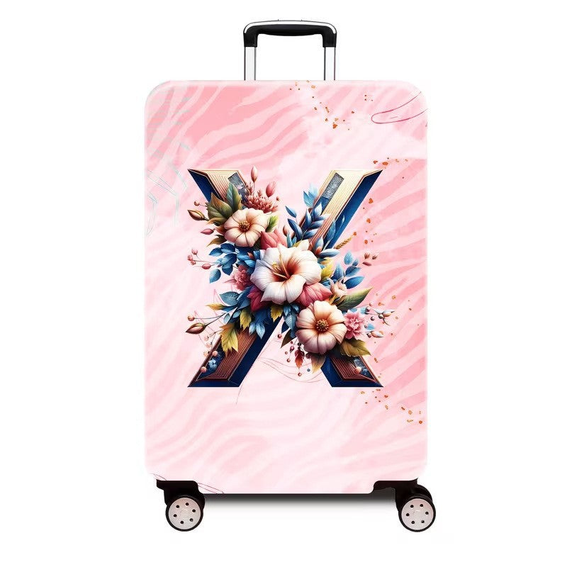 Ladies hard shell suitcase with luxurious floral design Bowlift