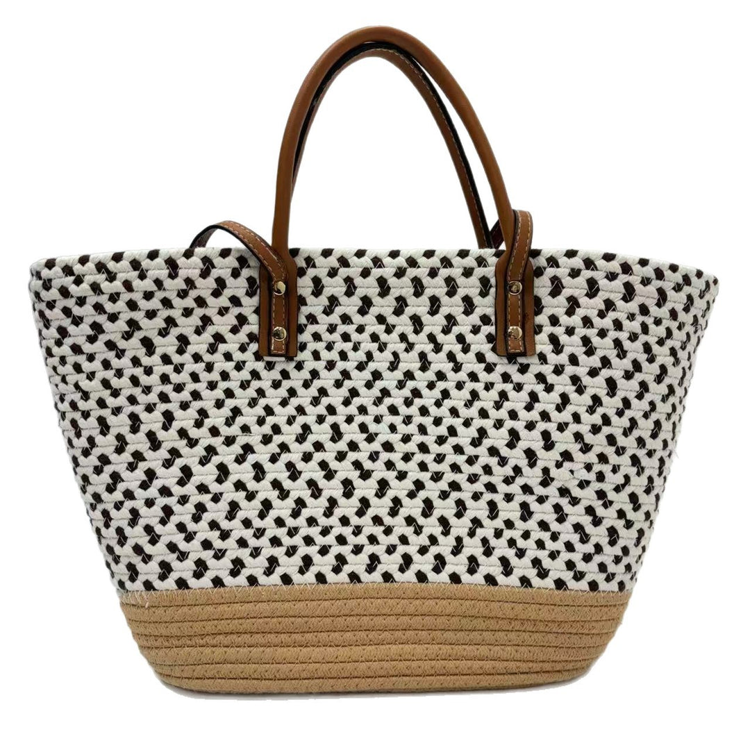 Large beach bag with faux leather handles Bowlift