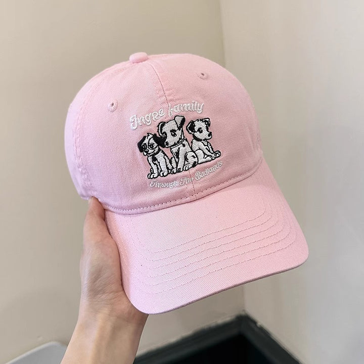 Women's Embroidered Pet-Themed Baseball Cap Bowlift