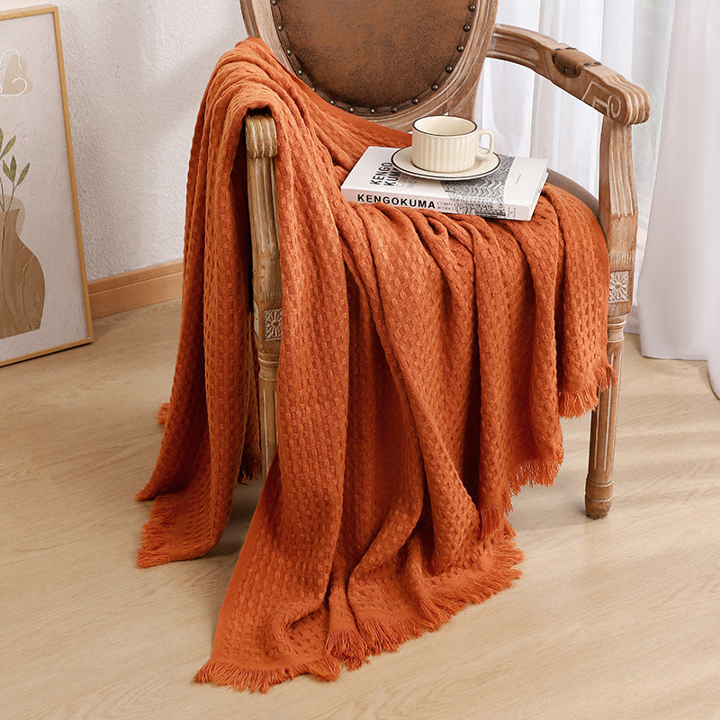 Luxurious Textured Knit Throw Blanket Bowlift