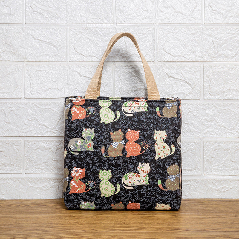 Cute Cat Print Tote Bag Bowlift