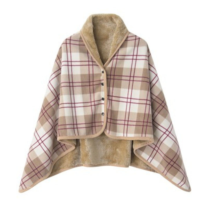 Women Comfortable Throw Blanket with Checkered Pattern Bowlift