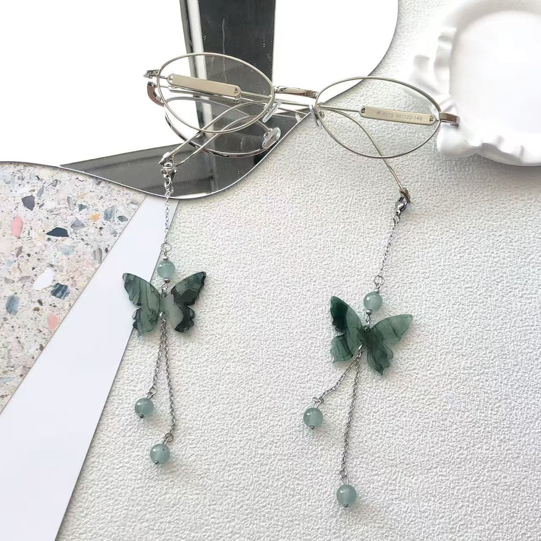 Elegant Butterfly Dangle Eyewear Chain Bowlift