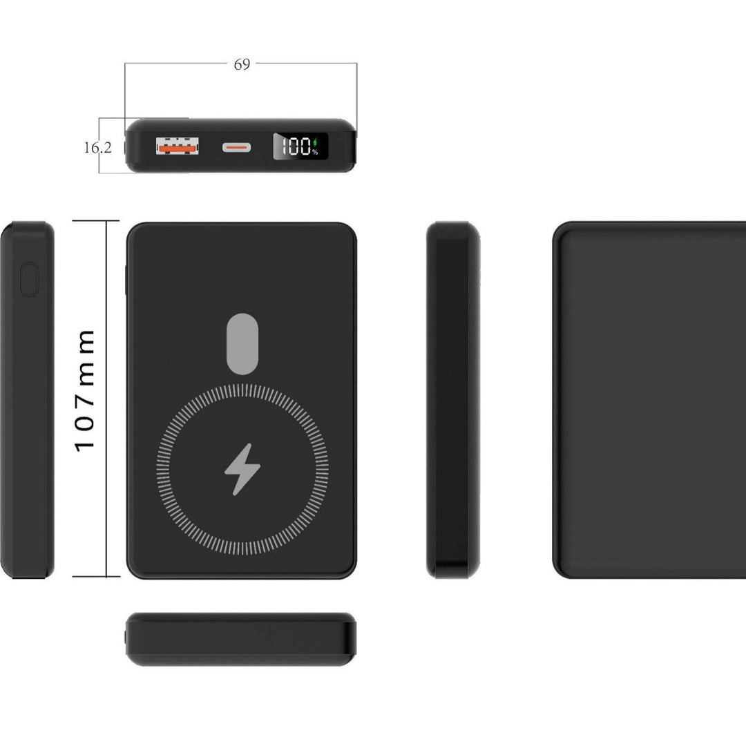 Portable power bank with state-of-the-art induction charging and digital display Bowlift
