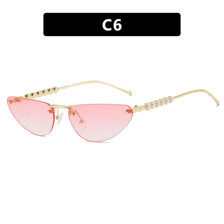 Women's Cat-Eye Sunglasses with Luxurious Details and Protective UV Filter Bowlift