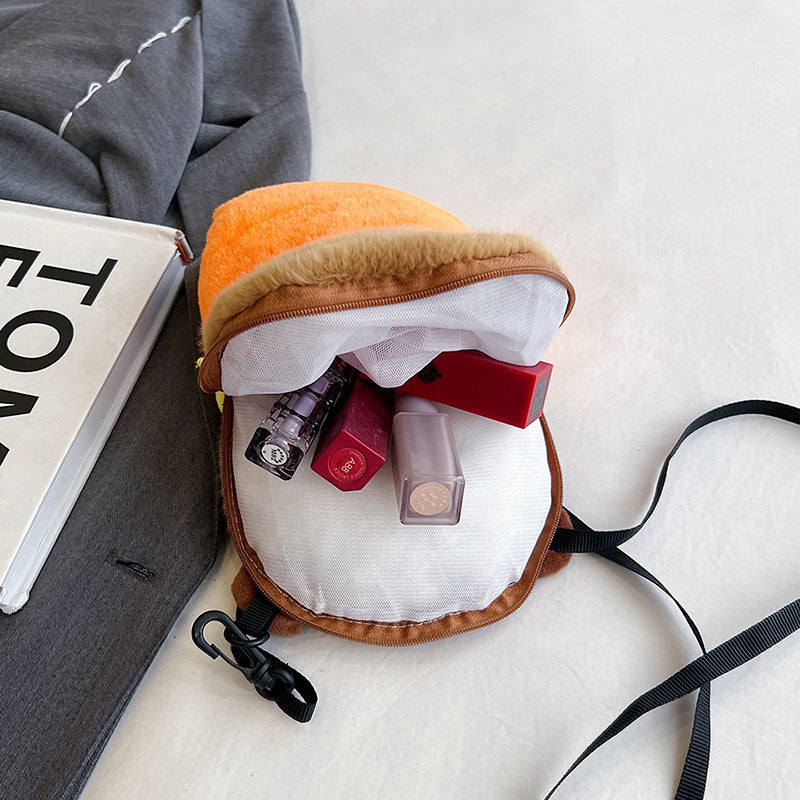 Plush Shoulder Bag with Cute Dessert Design Bowlift