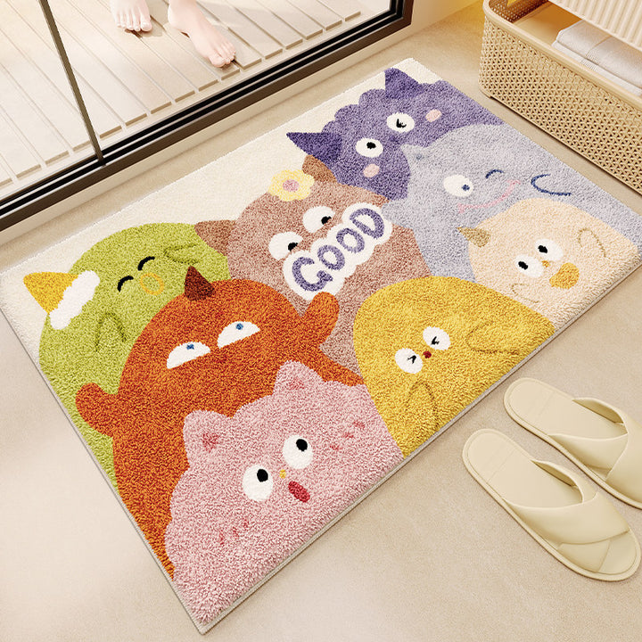 Fun Monster-Themed Bathroom Mat Bowlift