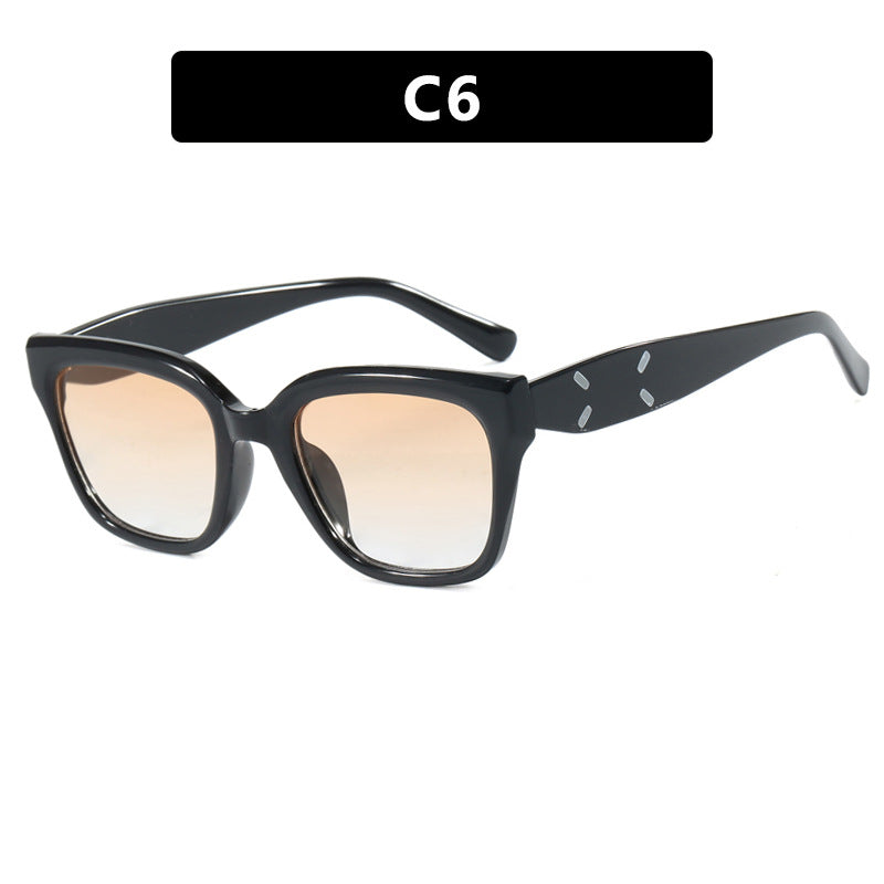 Women's fashionable square sunglasses with UV protection and elegant plastic frame Bowlift