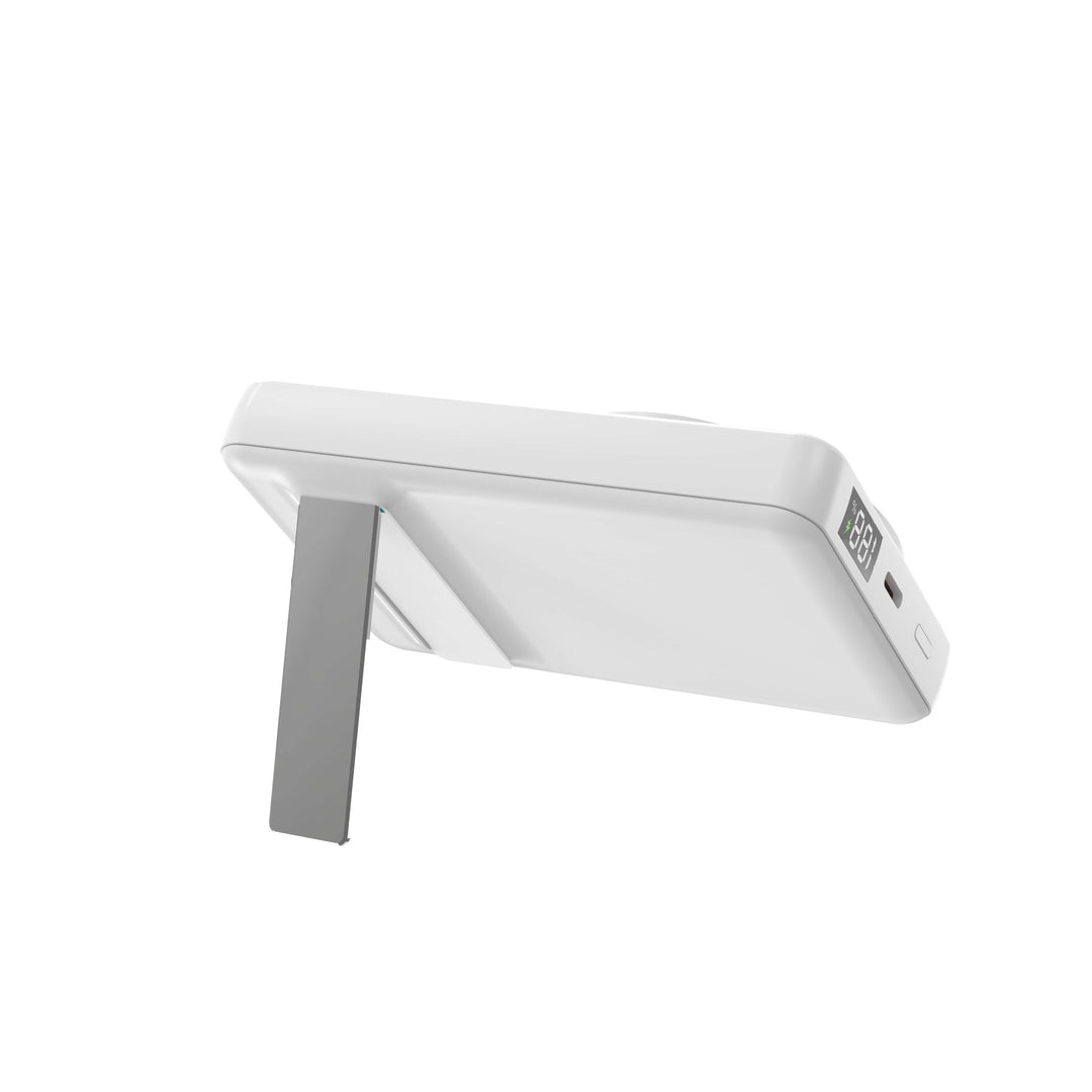Portable power bank with multifunctional LED display and integrated cable management Bowlift
