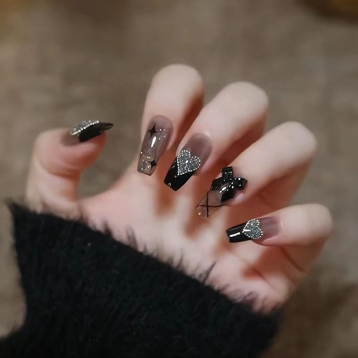 Artificial nails with Romantic Heart Design Bowlift