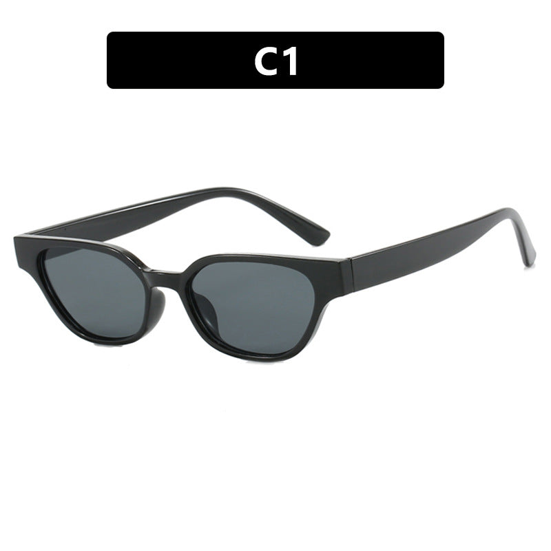 Women's fashionable sunglasses with curved frame and brown lenses Bowlift