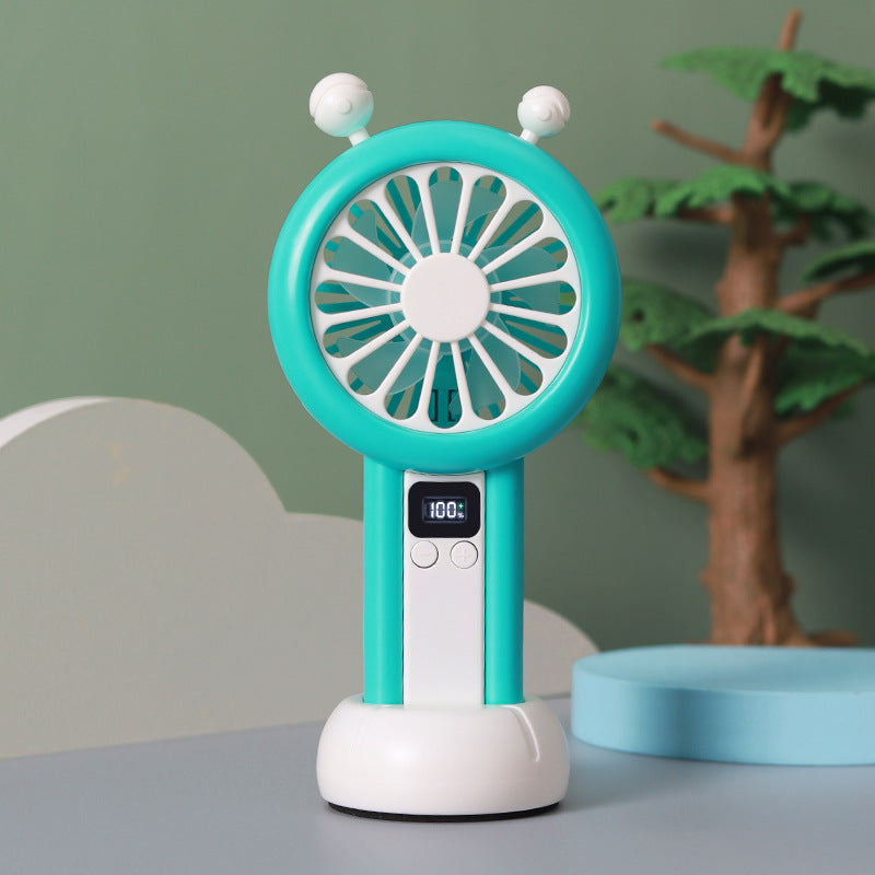 Women's Portable Handheld Fan with Multiple Speed Modes and Digital Display Bowlift