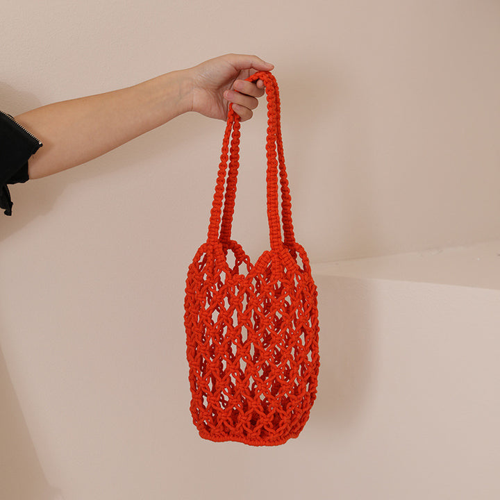 Macrame Tote Bag with Unique Lacing Bowlift