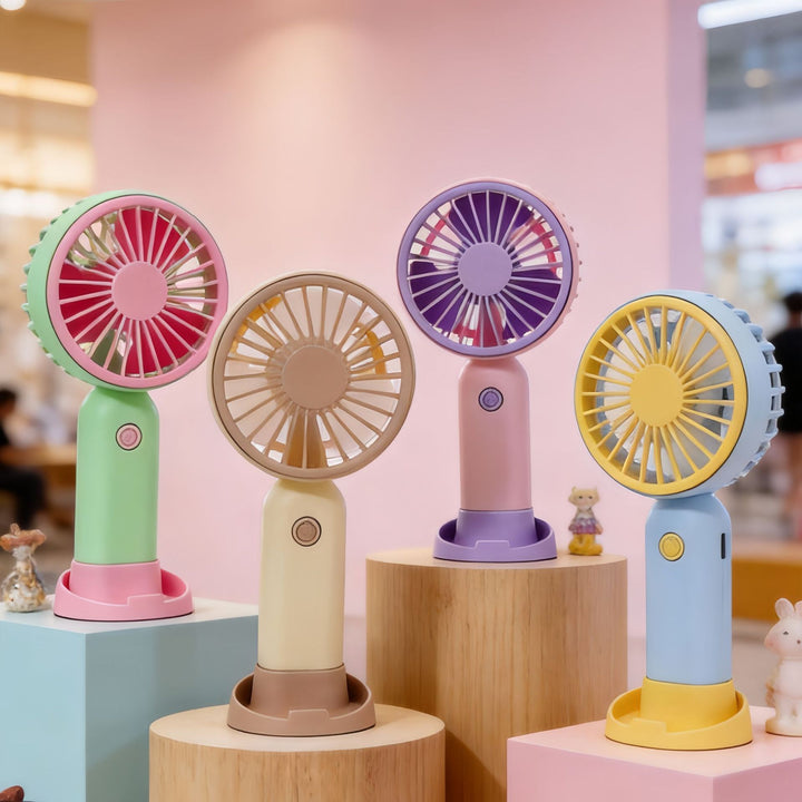 Portable USB Handheld Fan with Continuously Adjustable Air Strength Bowlift