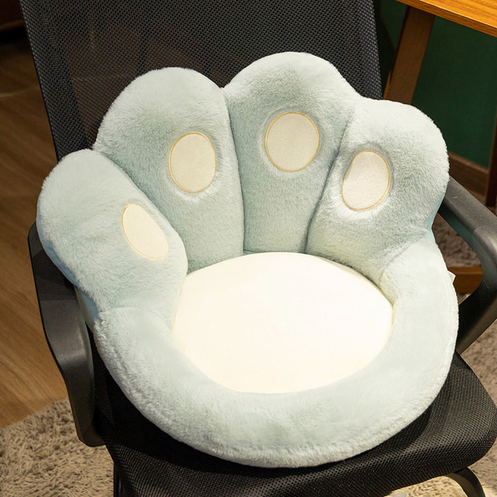 Plush pet bed with raised edge and removable cuddly pillow