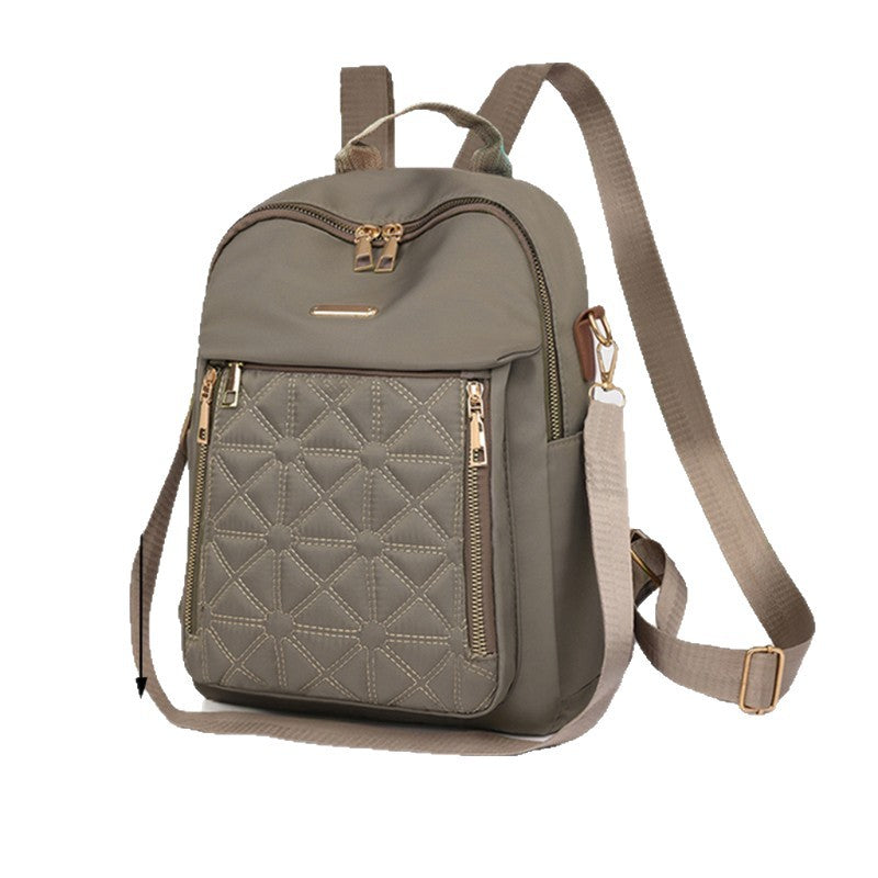 Stylish Quilted Nylon Backpack Bowlift