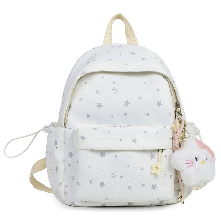 Starry Patterned Plush Backpack Bowlift