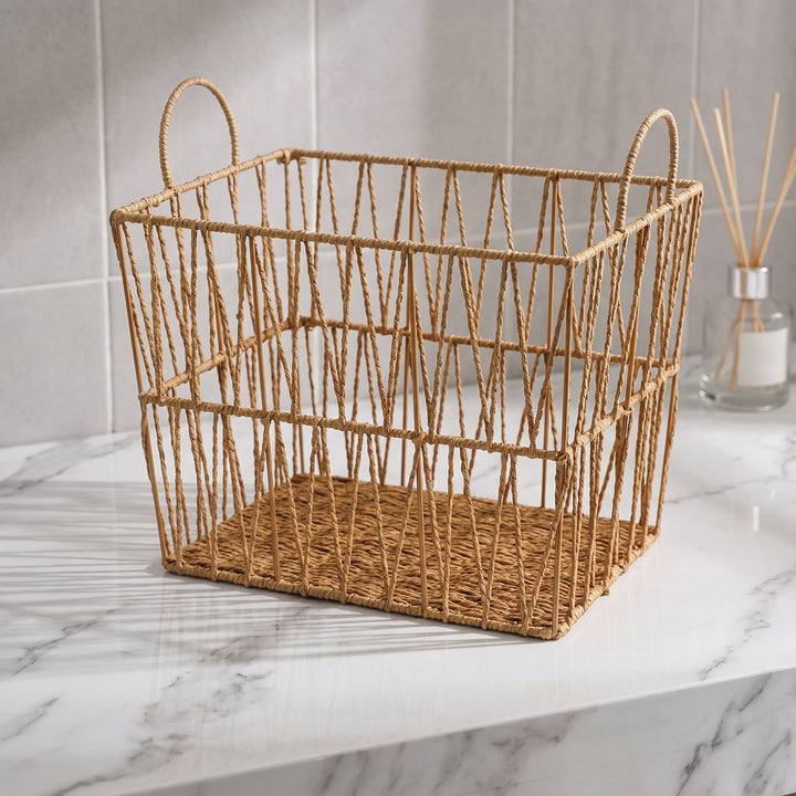 Handcrafted Rope Woven Storage Basket Bowlift
