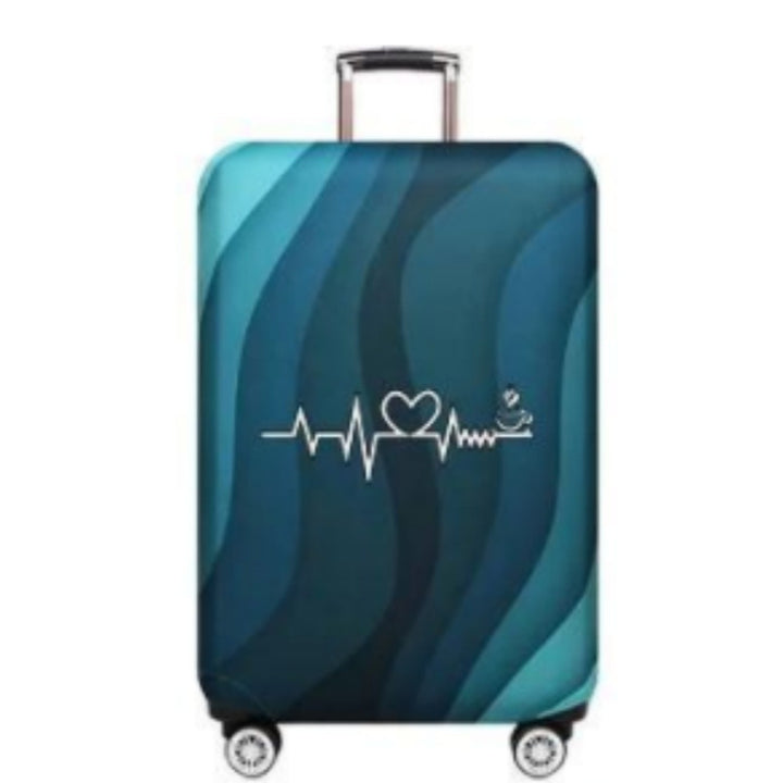 Unisex Hard Shell Luggage with Stylish Wave Pattern Bowlift