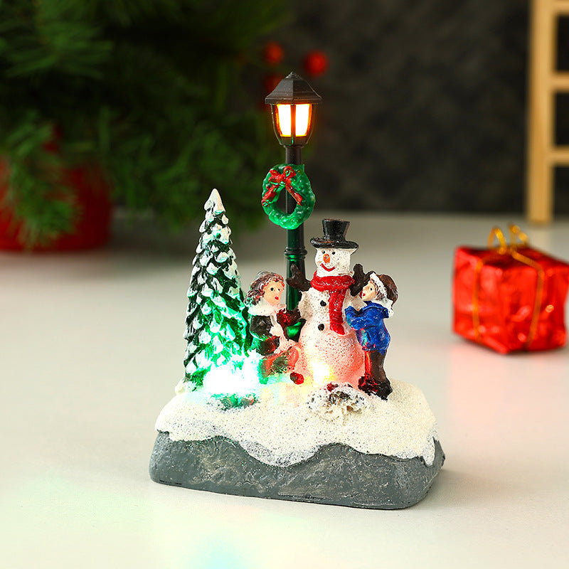 Nostalgic Christmas village scene Bowlift