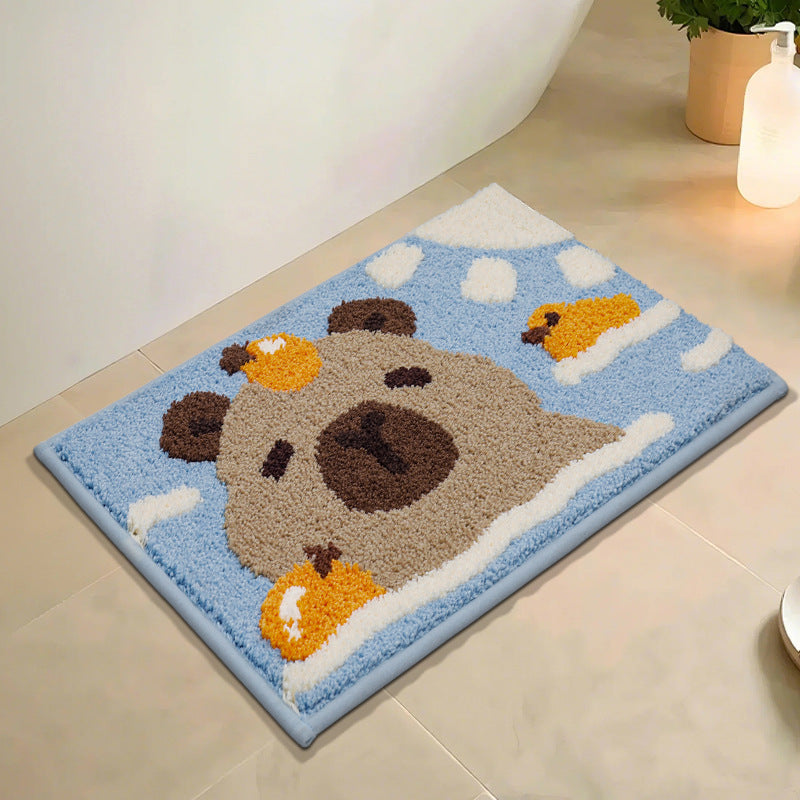 Cute Bear-Themed Bath Mat Bowlift