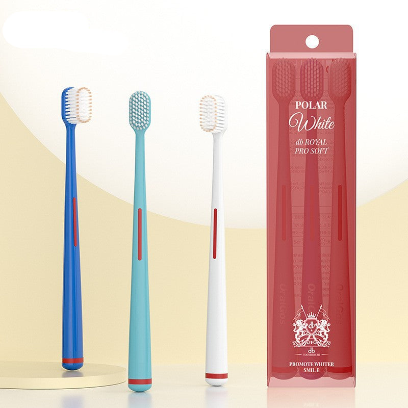 Ultra-Soft Triple-Head Bristle Toothbrush Set Bowlift