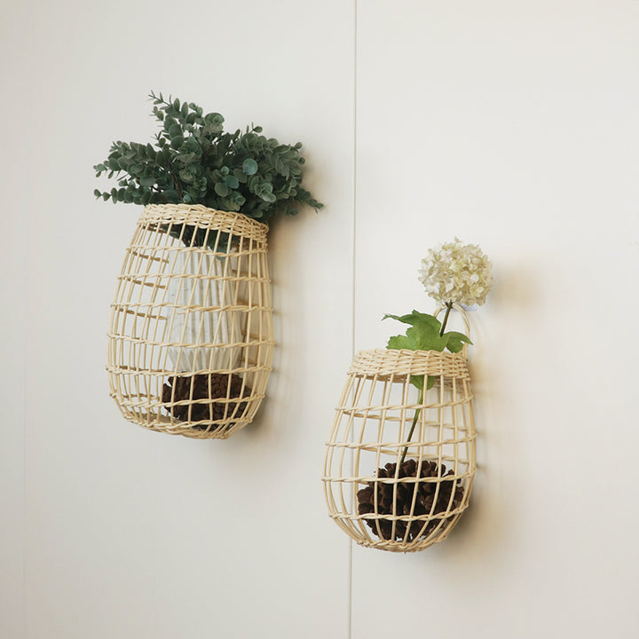 Handwoven Natural Storage Baskets with Handles Bowlift