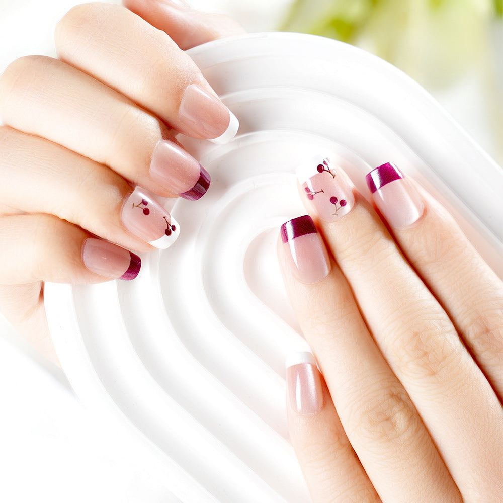 Artistic Cherry Blossom Design Press-On Nails Bowlift