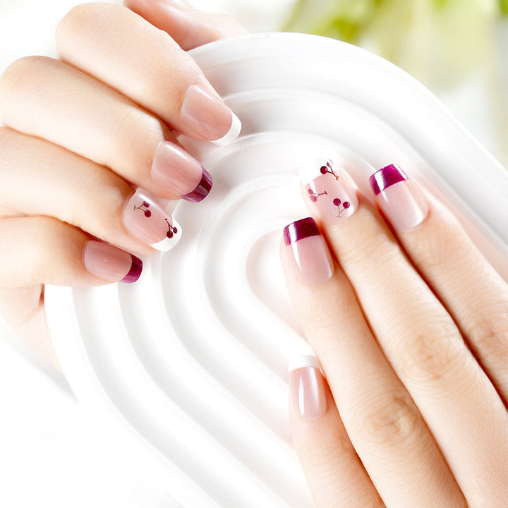 Artistic Cherry Blossom Design Press-On Nails Bowlift