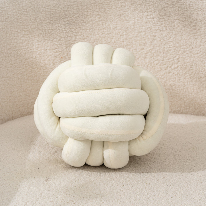 Plush Knotted Velvet Throw Pillow Decorative Accent Cushion Bowlift
