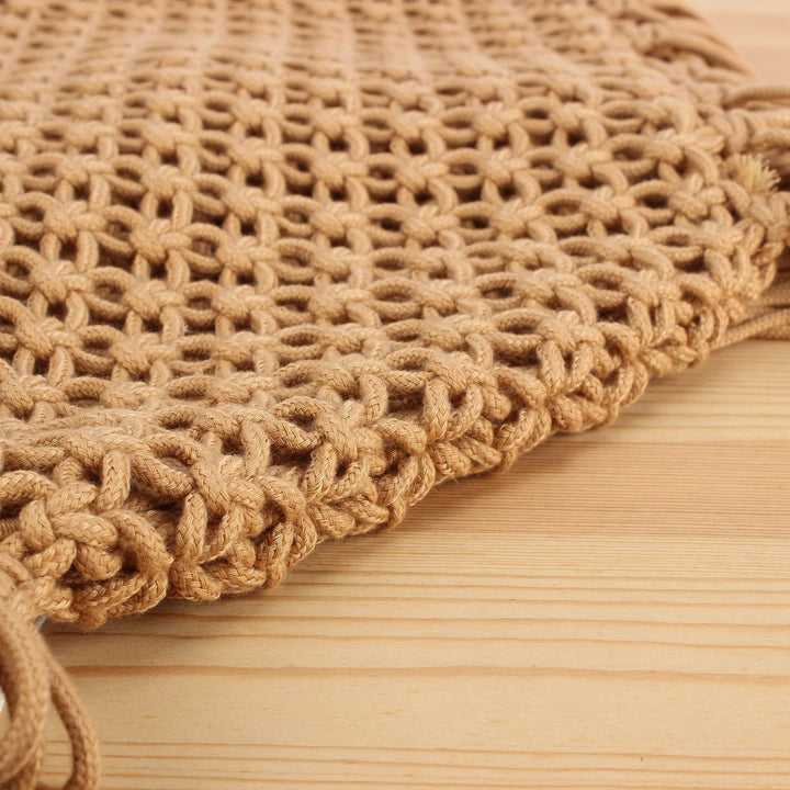 Hand-knotted tote bag with fringes Bowlift