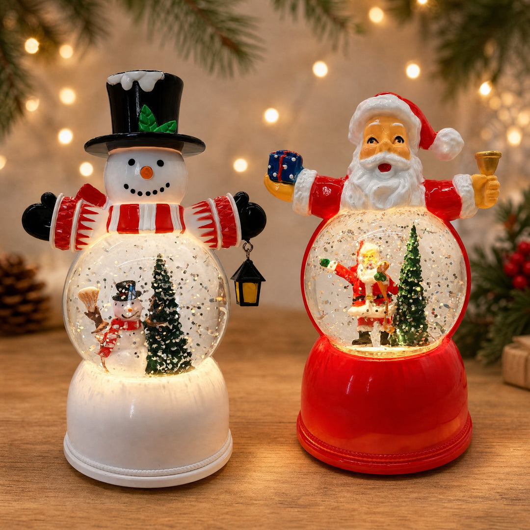 Funny Santa Claus Snow Globe Figure Bowlift