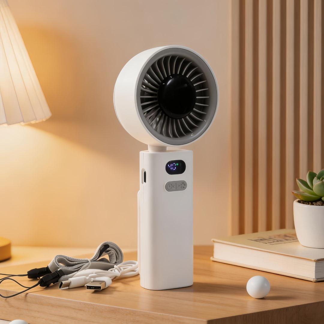 Portable Usb Fan with Digital Speed Display Bowlift