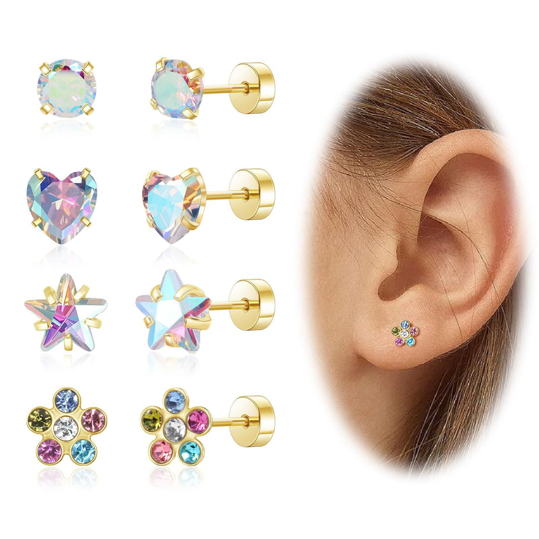 Gemstone Stud Earring Set Bowlift