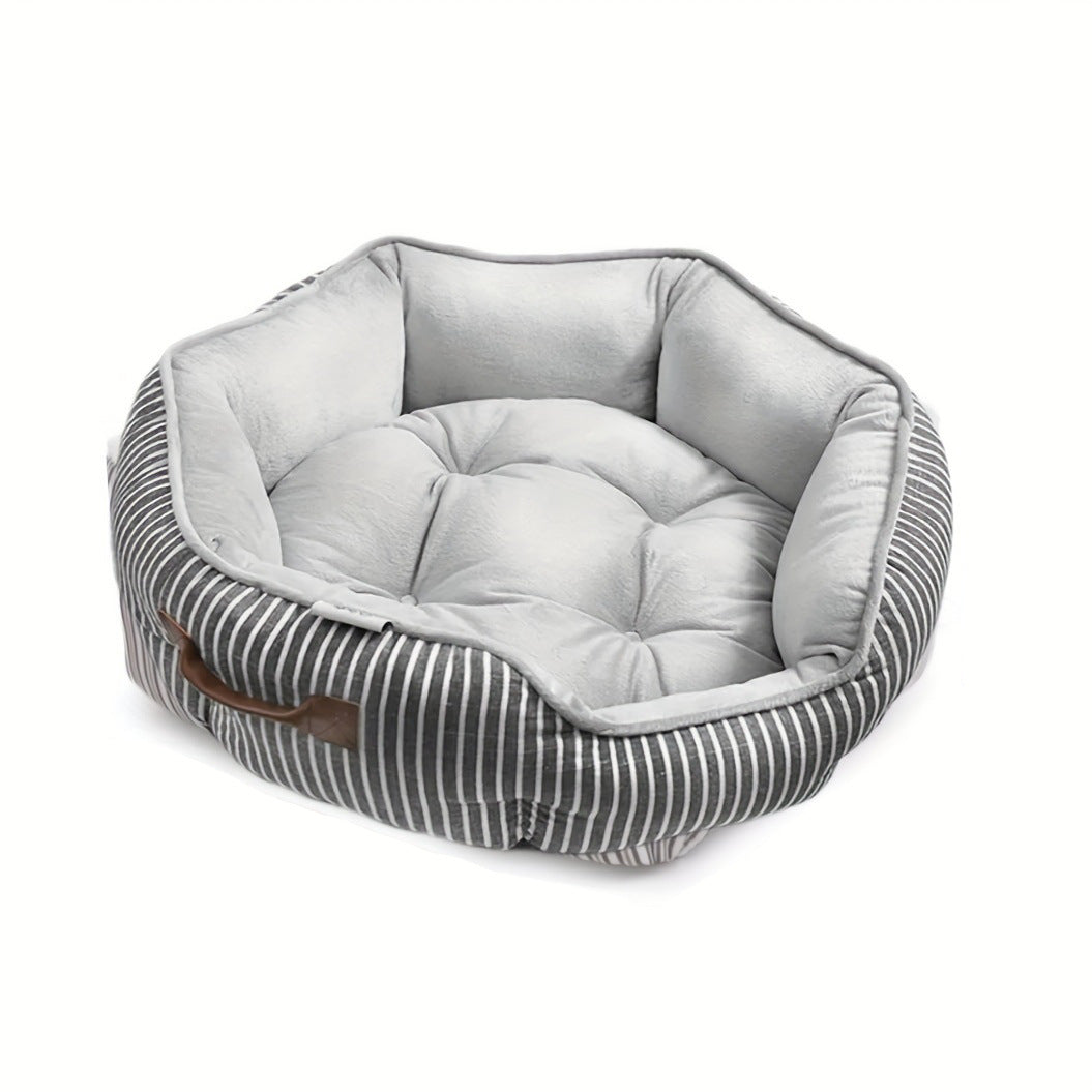 Octagonal Plush Dog Bed