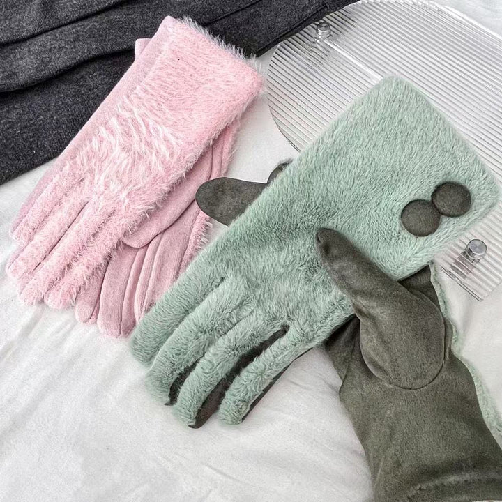 Plush Fleece-Lined Touchscreen Gloves Bowlift