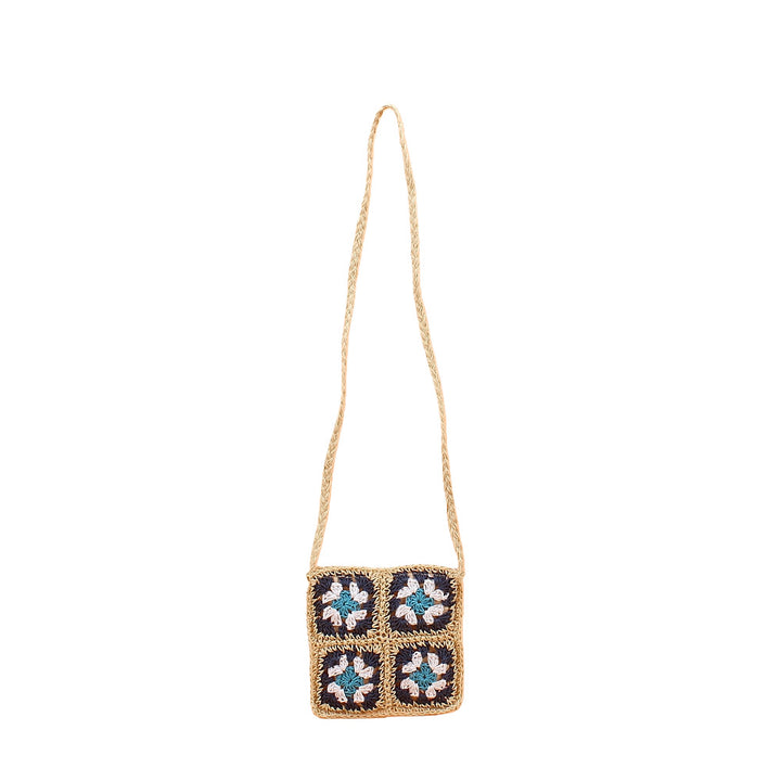 Shoulder bag with hand-crocheted floral pattern Bowlift