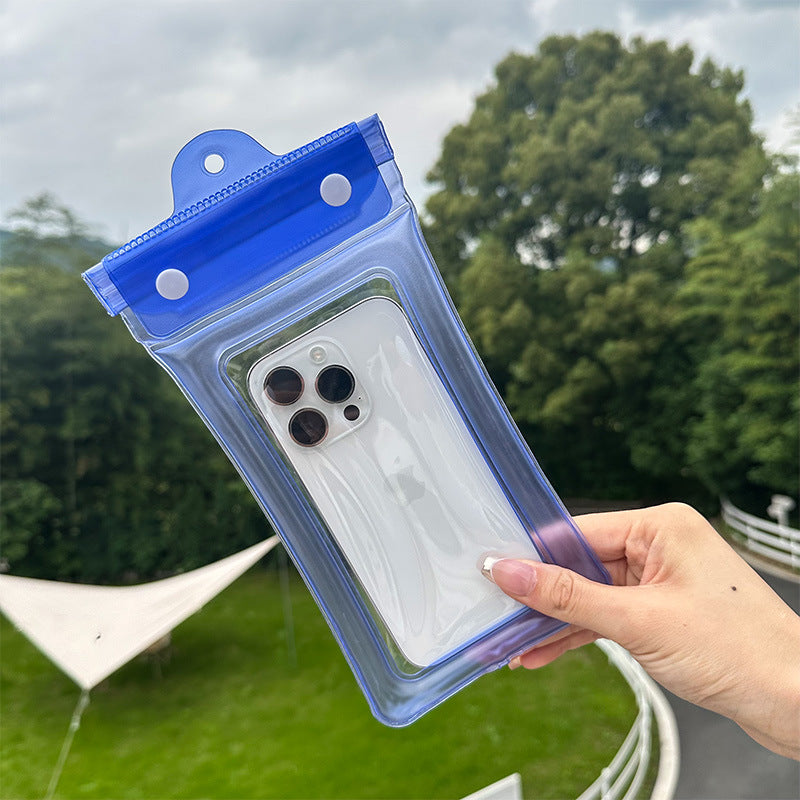 Waterproof phone pouch with adjustable lanyard and transparent touch-sensitive sleeve Bowlift