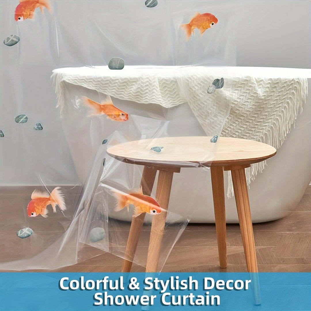 Goldfish Pattern Shower Curtain Bowlift