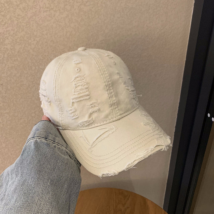 Women's Distressed Cotton Baseball Cap Bowlift 1784270737