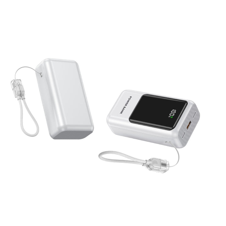 Portable power bank with digital charge indicator and compact design Bowlift