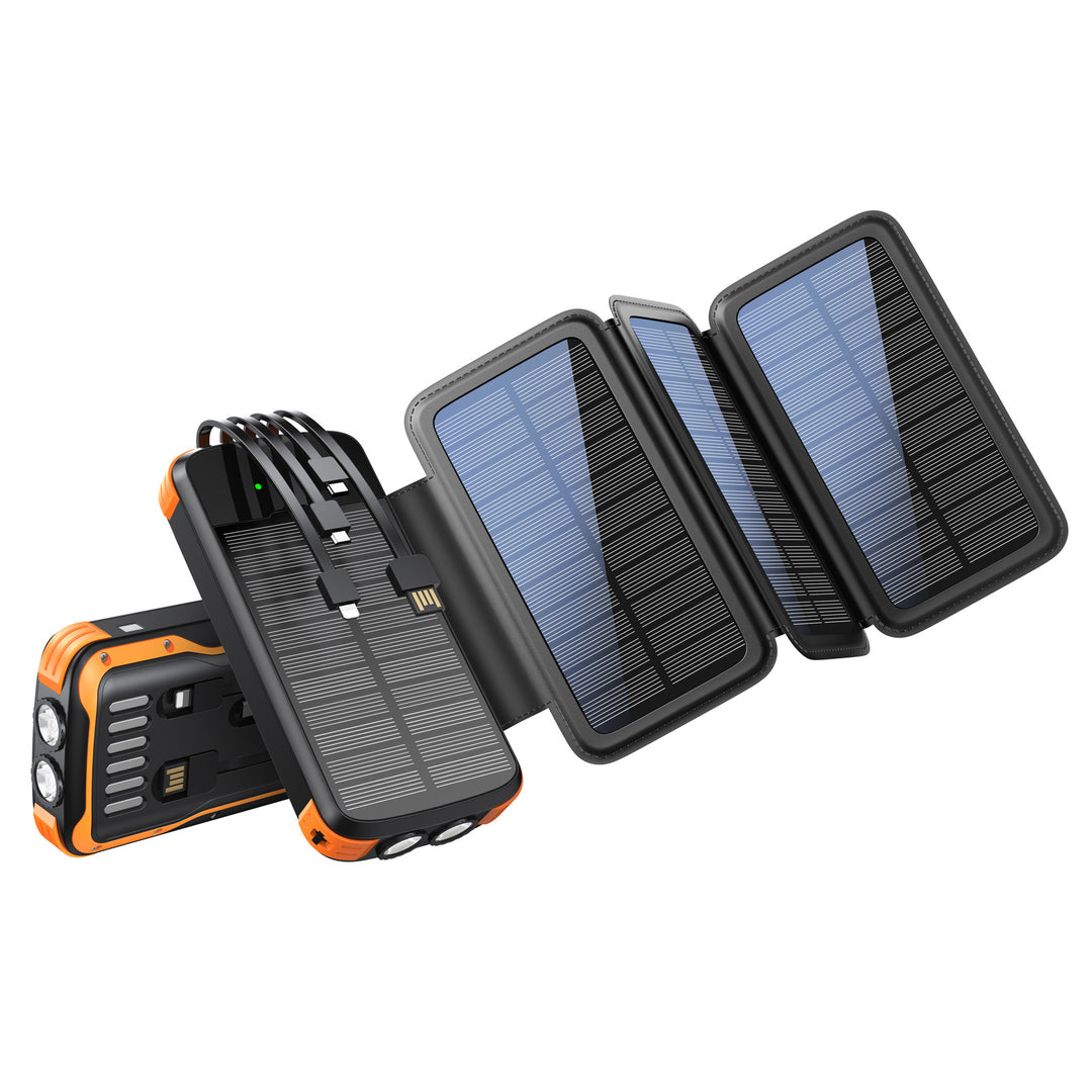 Solar charger with power bank and LED lights Bowlift